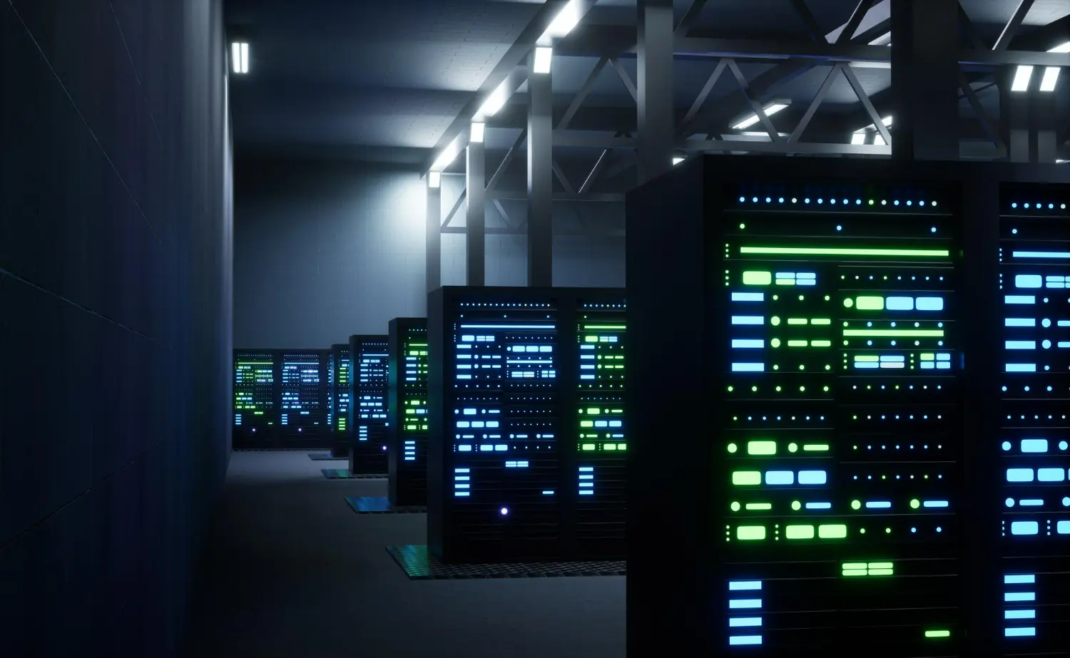 Imagem ilustrativa de uma infraestrutura de TI equipada com Data Center Tier 3.